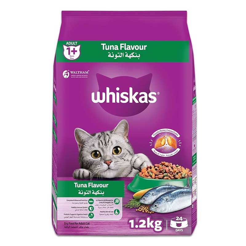 WHISKAS TUNA FLAVOUR 1+ ADULT 1.2KG