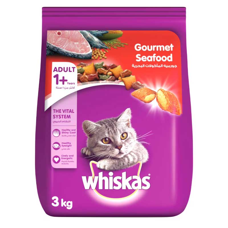 WHISKAS GOURMET SEAFOOD FLAVOUR 1+ ADULT 3KG