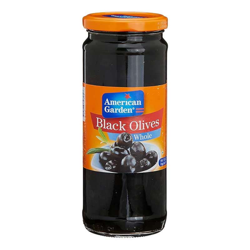 AMERICAN GARDEN OLIVES BLACK WHOLE 16PAR 450GM
