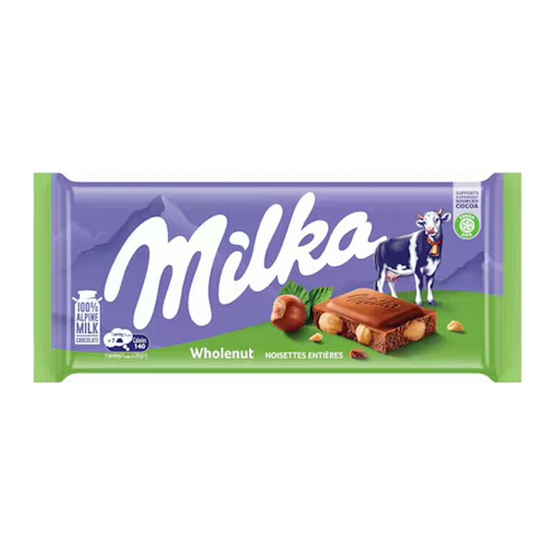 MILKA WHOLENUT CHOCOLATE 95GM