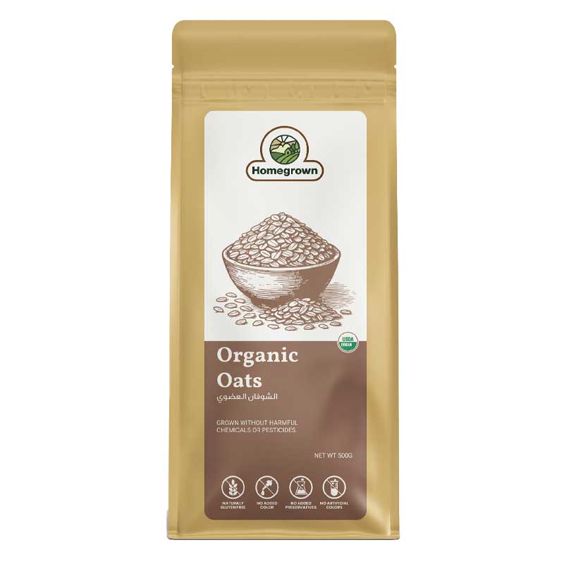 HOMEGROWN ORGANIC OATS 500GM