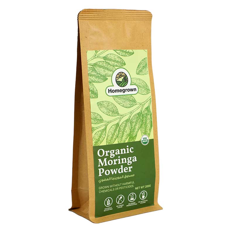 HOMEGROWN ORGANIC MORINGA POWDER 200GM