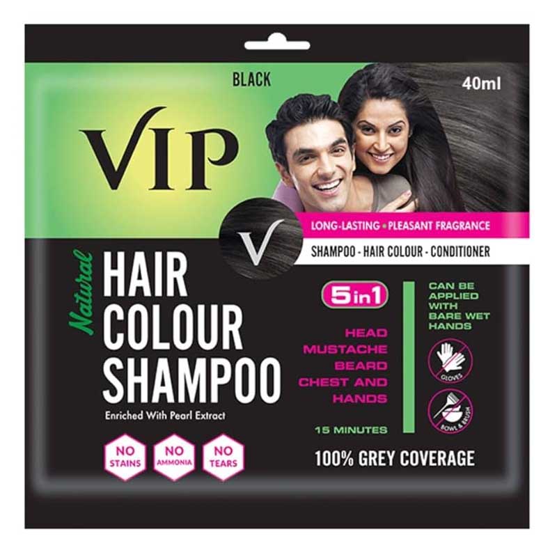 VIP HAIR COLOUR SHAMPOO BLACK 20ML