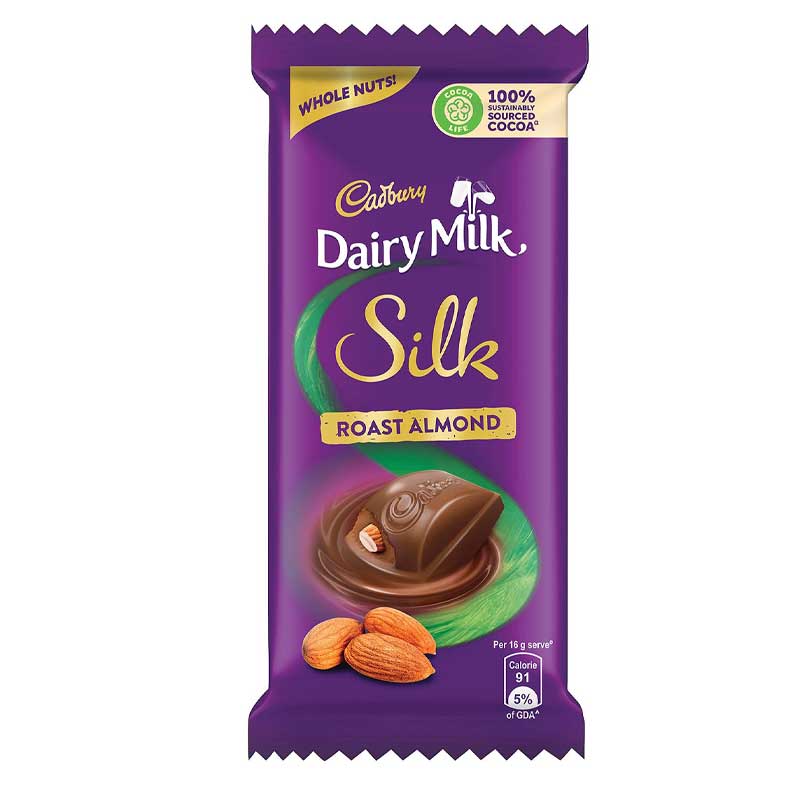 CADBURY DAIRYMILK SILK ROAST ALMOND 134GM