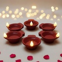 ZAYO LED DIYA PACK OF 6 BATTERY RED