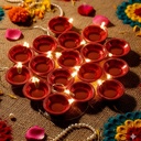ZAYO LED DIYA STRING LIGHT RED