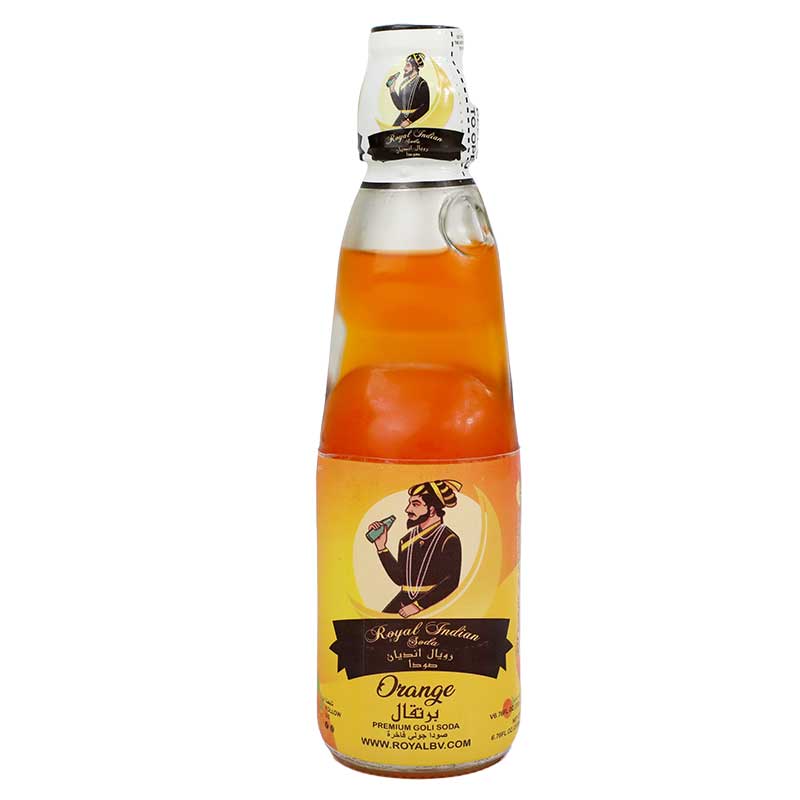 ROYAL INDIAN SODA PREMIUM GOLI SODA ORANGE 200ML