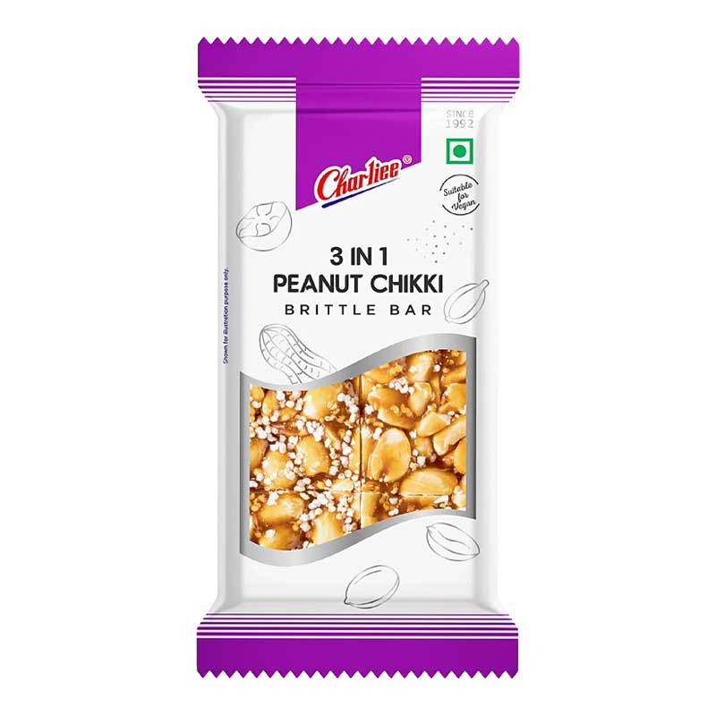 CHARLIEE CHIKKI 3 IN 1 PEANUT 100GM