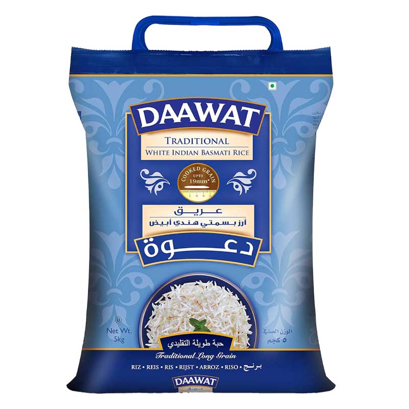 DAAWAT TRADITIONAL WHITE INDIAN BIRYANI RICE 5KG
