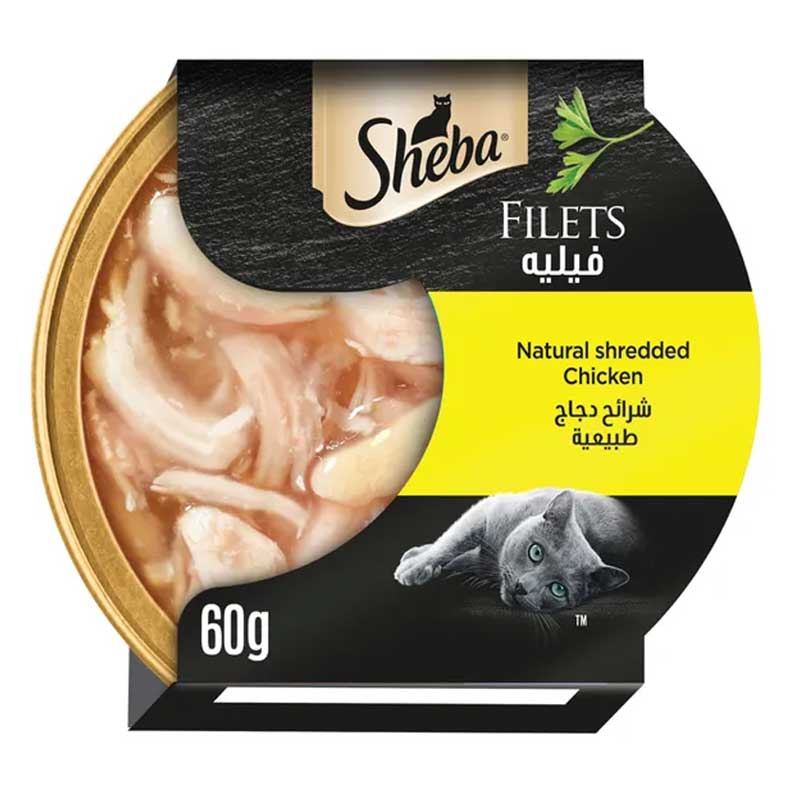 SHEBA NATURAL SHREDDED CHICKEN 60GM