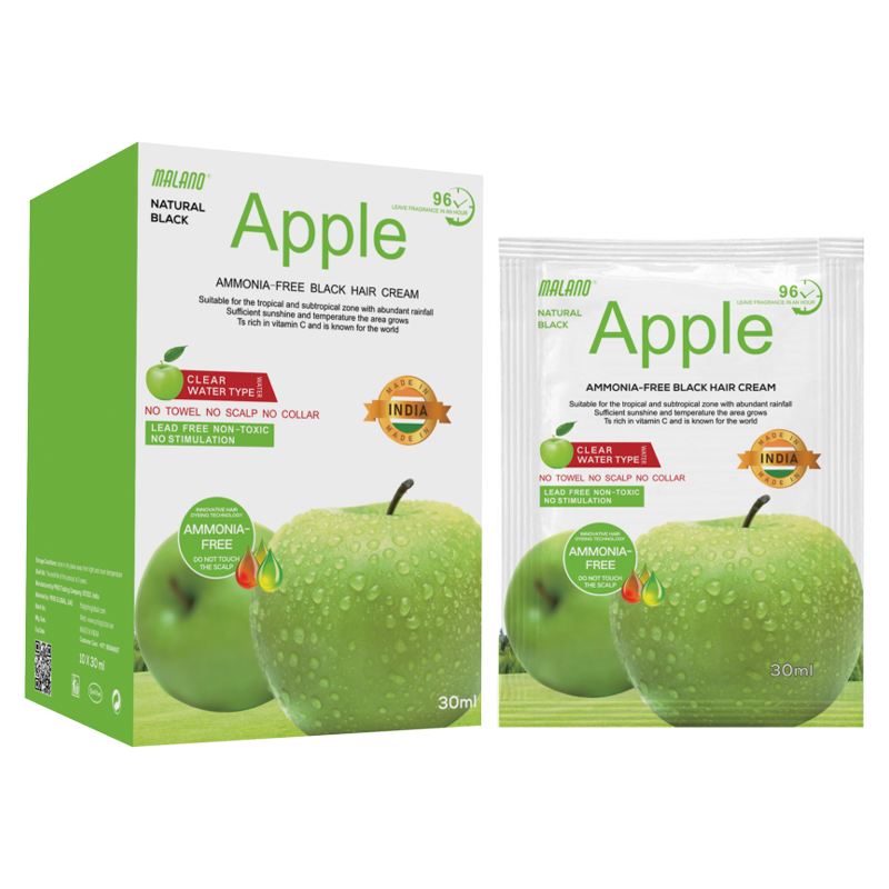 APPLE AMONIA FREE BLACK HAIR CREAM 10X30ML