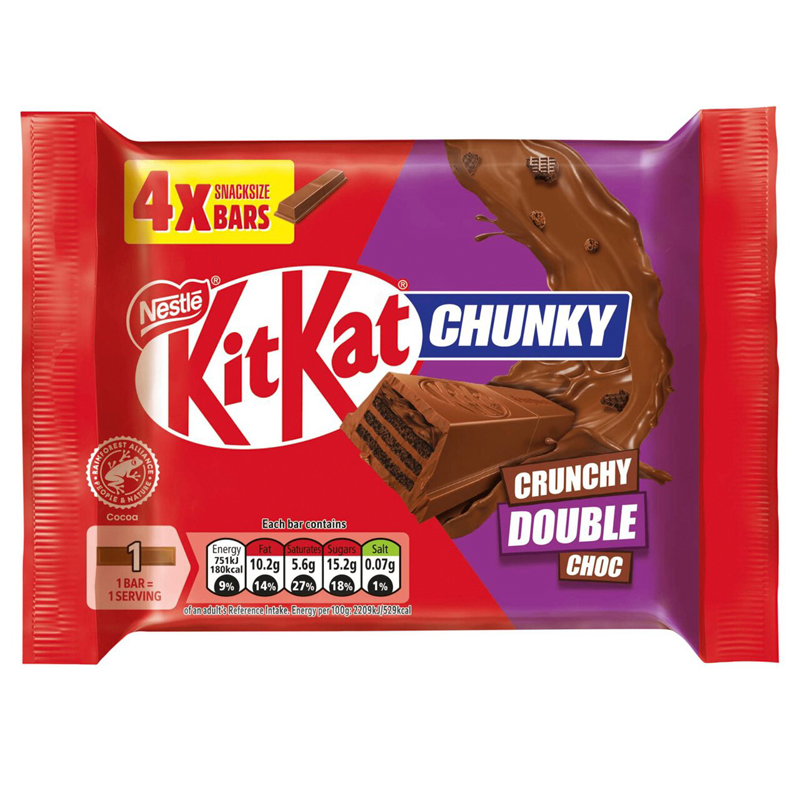 NESTLE KITKAT CHUNKY DOUBLE CHOCO 4X34GM