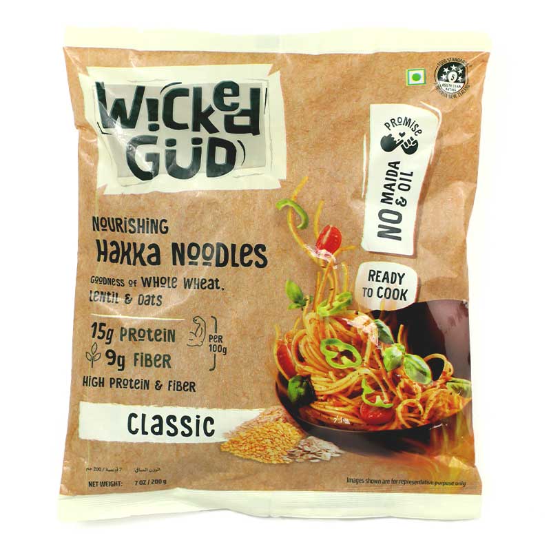 WICKEDGUD MULTIGRAIN HAKKA NOODLES 200GM