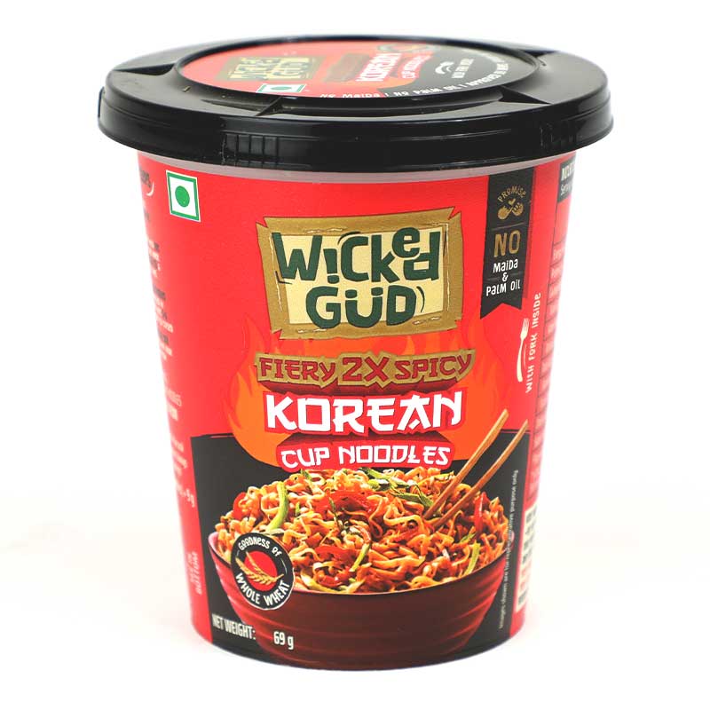 WICKEDGUD FIERY 2X SPICY KOREAN CUP NOODLES 69GM