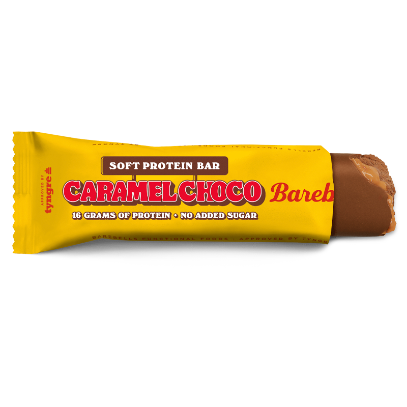 BAREBELLS CARAMEL CHOCO SOFT PROTEIN BAR 55GM