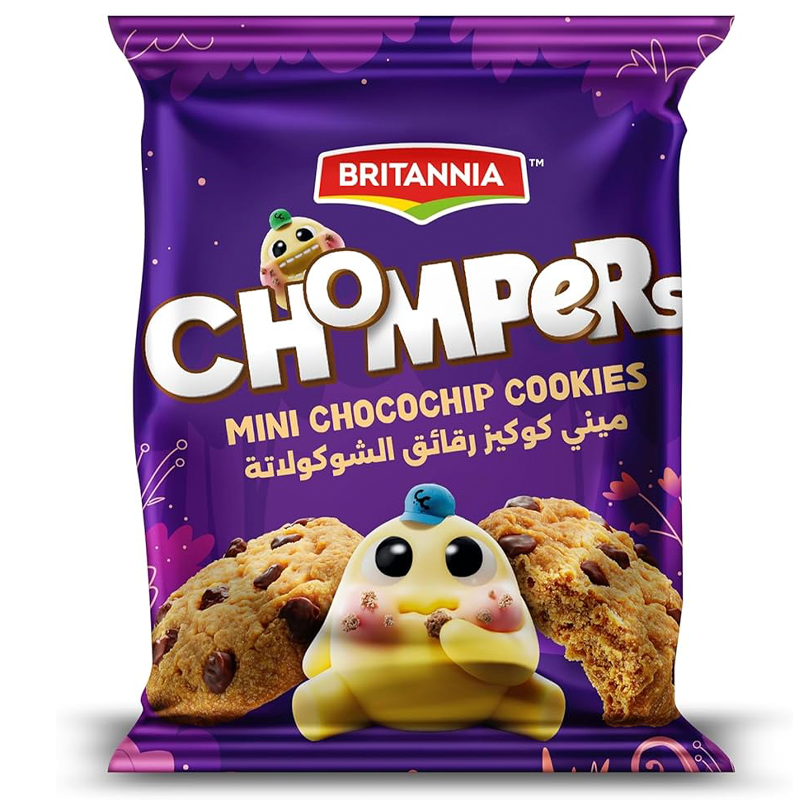 BRITANNIA CHOMPERS CHOCOCHIP COOKIES 28GM