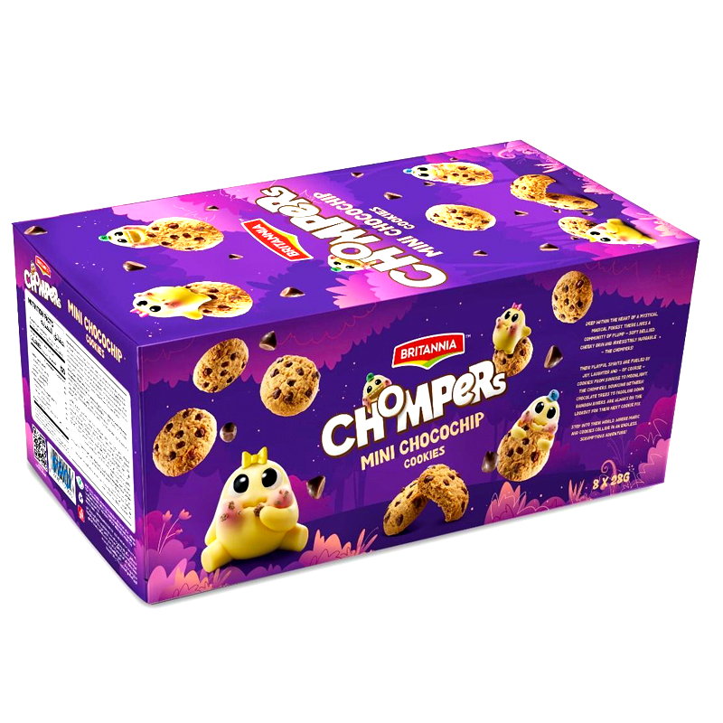 BRITANNIA CHOMPERS CHOCOCHIP COOKIES 28GM