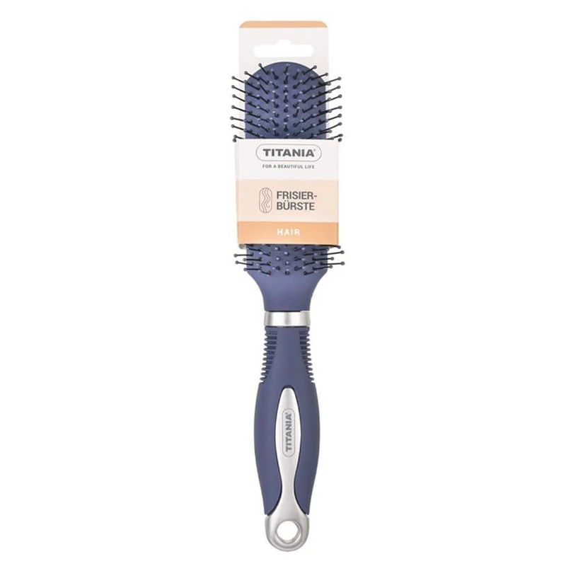 TITANIA ROUND BRUSH SATIN BLUE DIAMETER 4 CM