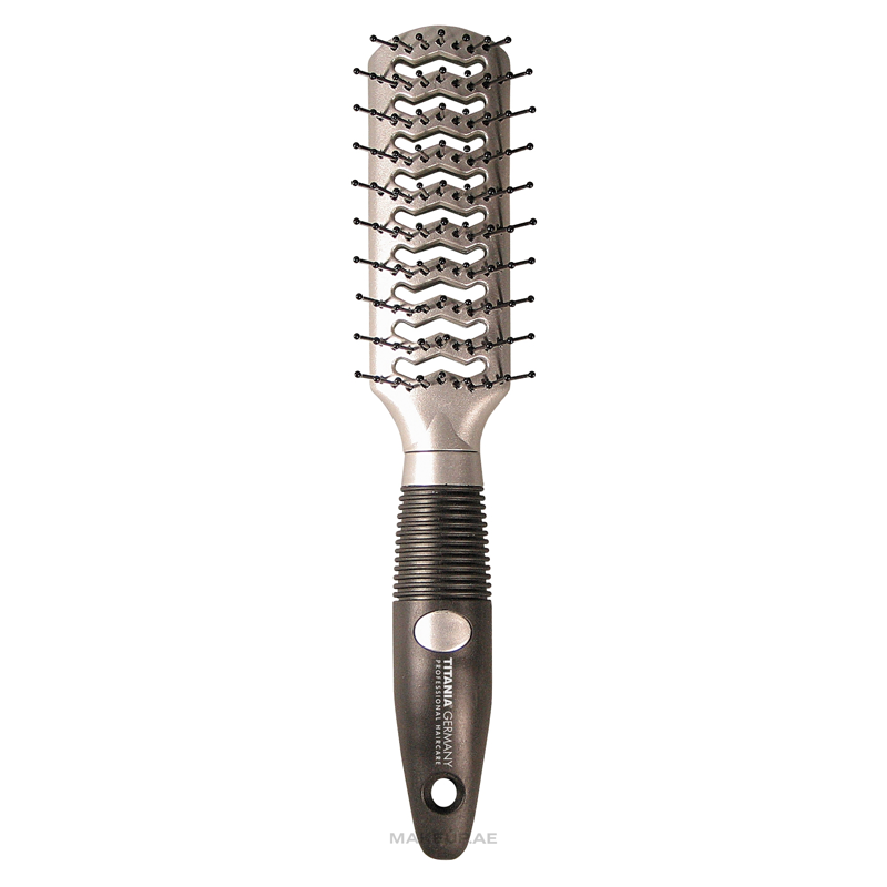 TITANIA WARM AIR/MASSAGE BRUSH RUBBER HANDLE 9 ROWS