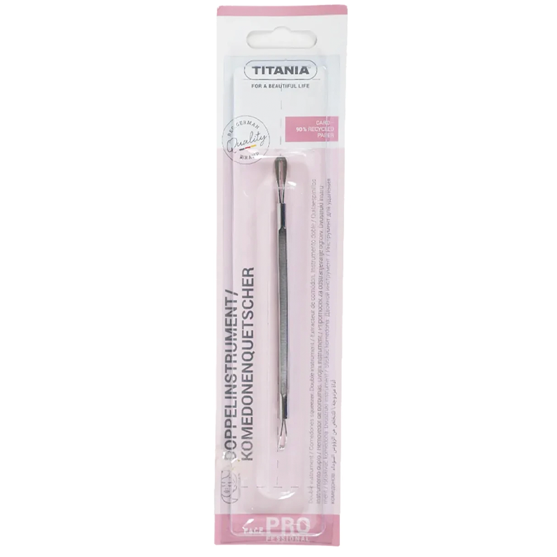 TITANIA DOUBLE SIDED BLACKHEAD REMOVER STAINLESS STEEL
