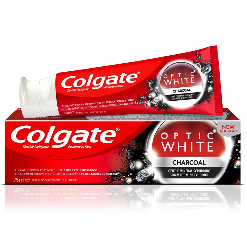 COLGATE OPTIC WHITE CHARCOAL TOOTHPASTE 75ML