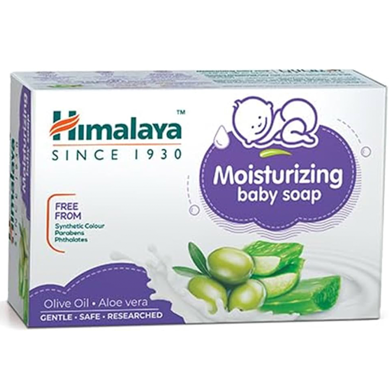 HIMALAYA MOISTURIZING BABY SOAP OLIVE OIL &amp; ALOEVERA 125GM