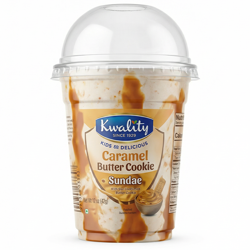 KWALITY CARAMEL BUTTER COOKIE SUNDAE 180ML