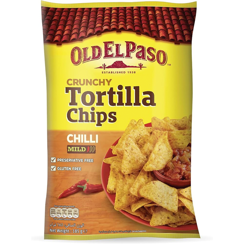 OLD EL PASO TORTILLA CHIPS (CHILI) 185G