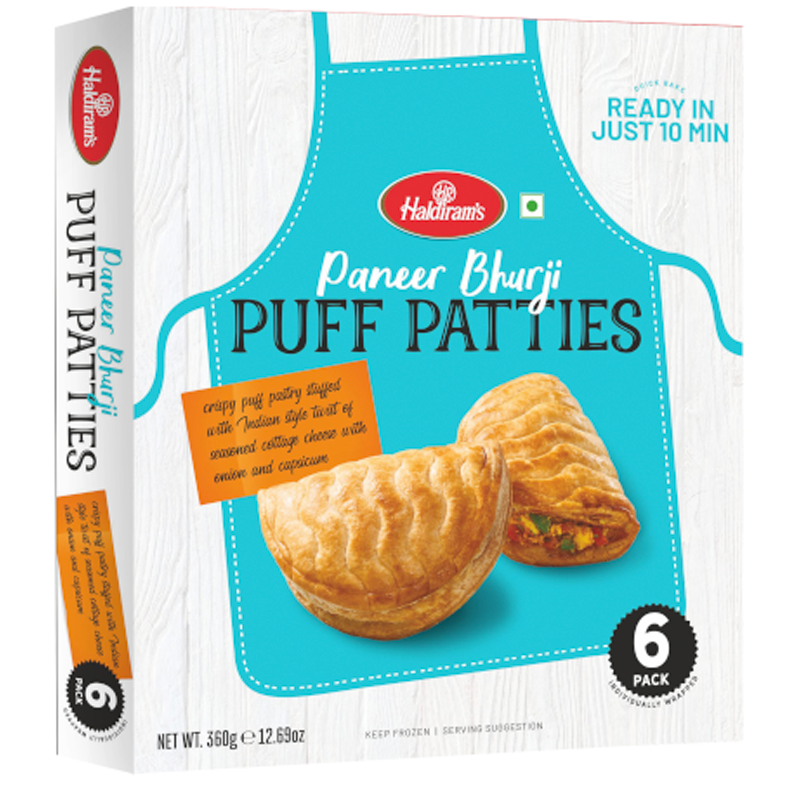 HALDIRAMS PANEER BHURJI PUFF PATTIES 360GM