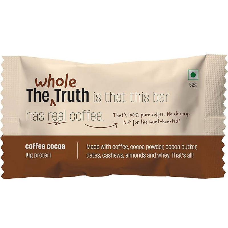 THE WHOLE TRUTH PROTEIN COCOA BAR COFFEE 52GM