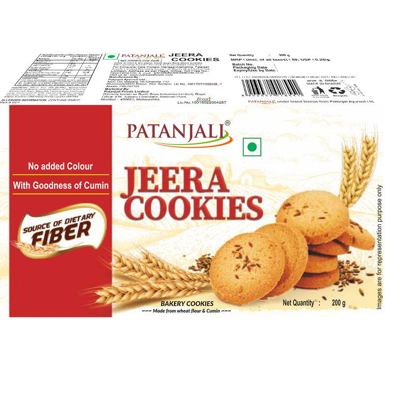 PATANJALI JEERA  COOKIES 200GM