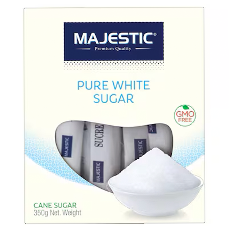 MAJESTIC PURE WHITE SUGAR SACHETS 350GM