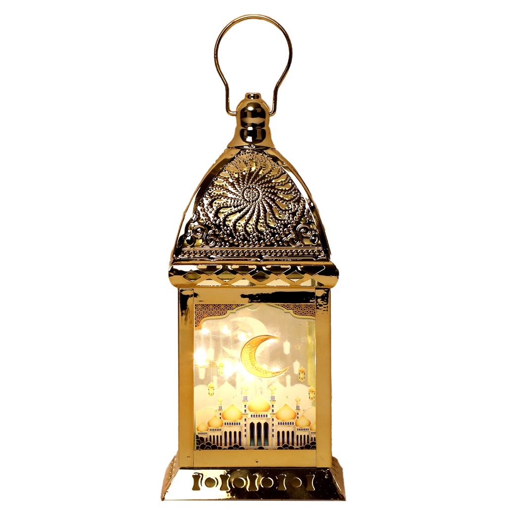 TRENTOR GOLD RAMADAN LANTERN 10X10X20CM