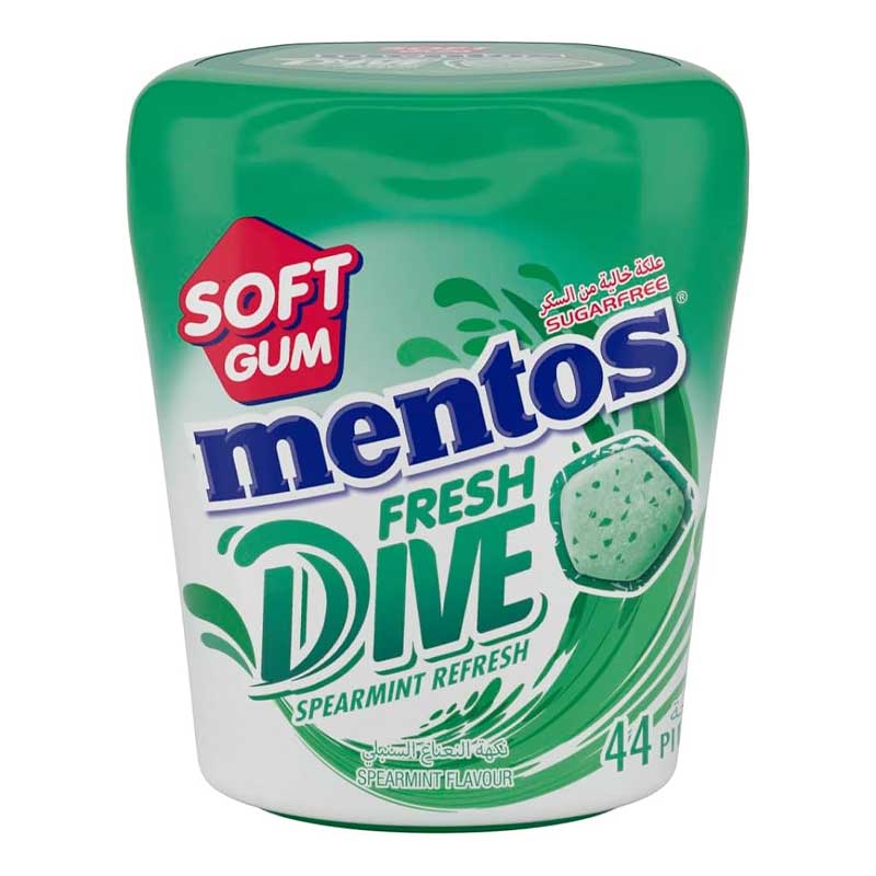 MENTOS FRESH DIVE GUM SPEARMINT 44PX2GM