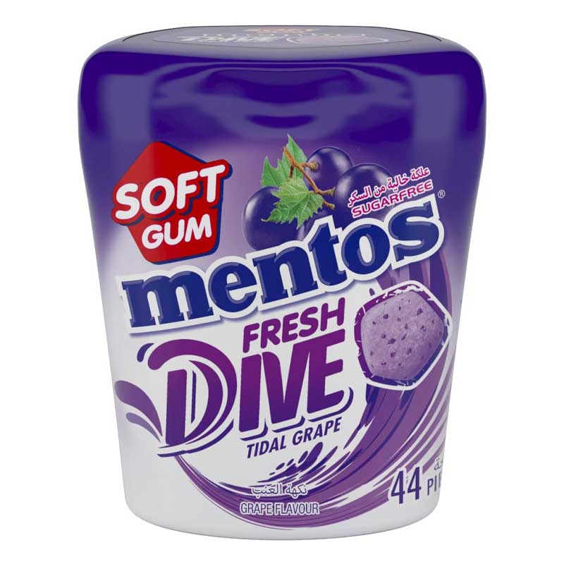 MENTOS FRESH DIVE GUM GRAPE 44PX2GM