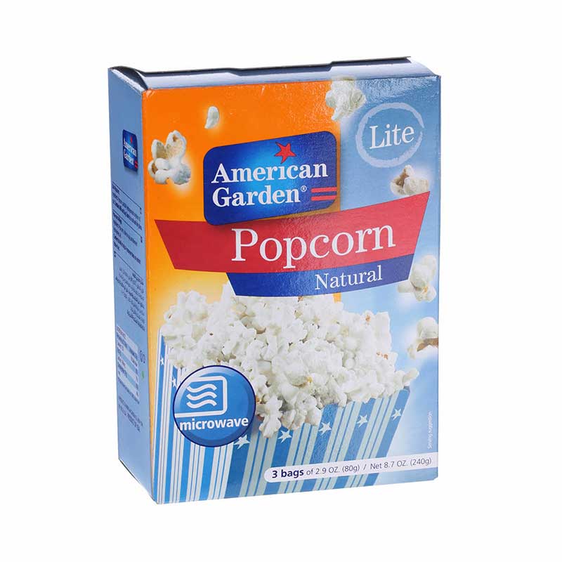 AMERICAN GARDEN MICROWAVE POPCORN LIGHT 8.7 OZ