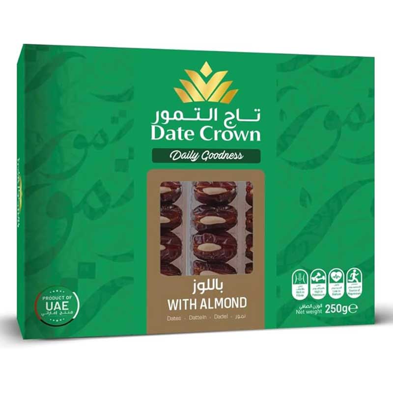 DATE CROWN FARD W/ALMOND 250GM