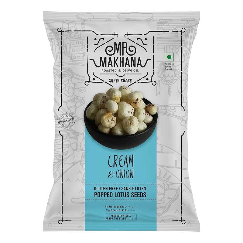 MR MAKHANA CREAM &amp; ONION 75GM