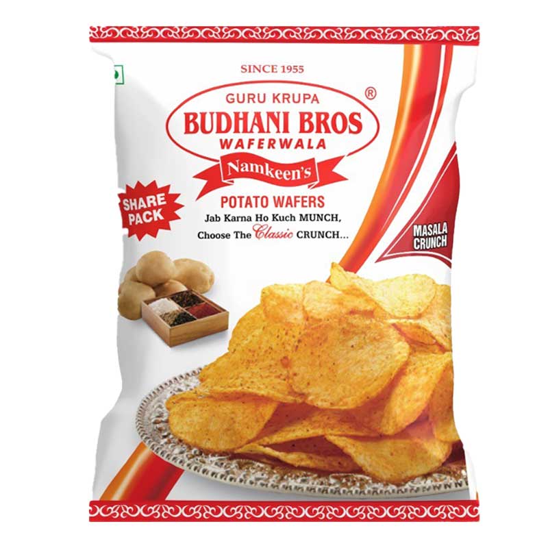 BUDHANI BROS POTATO WAFERS MASALA150GM