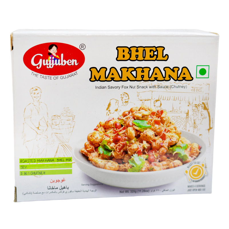 GUJJUBEN MAKHANA BHEL PURI KIT 320GM