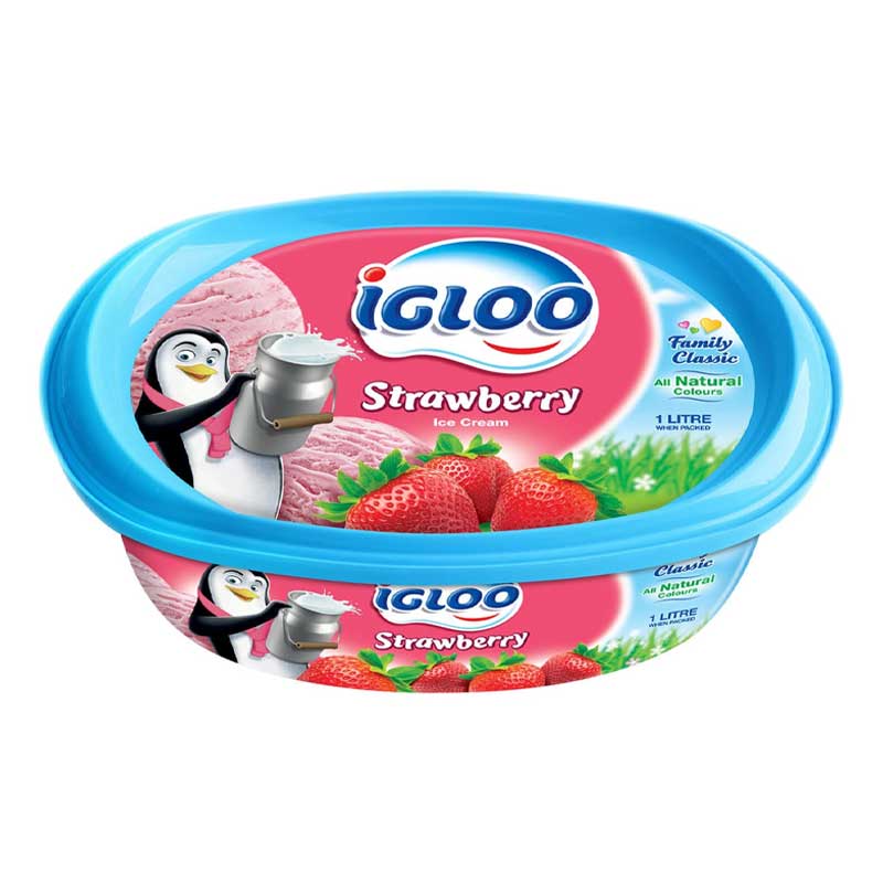 IGLOO MB TUB STRAWBERRY 1LTR