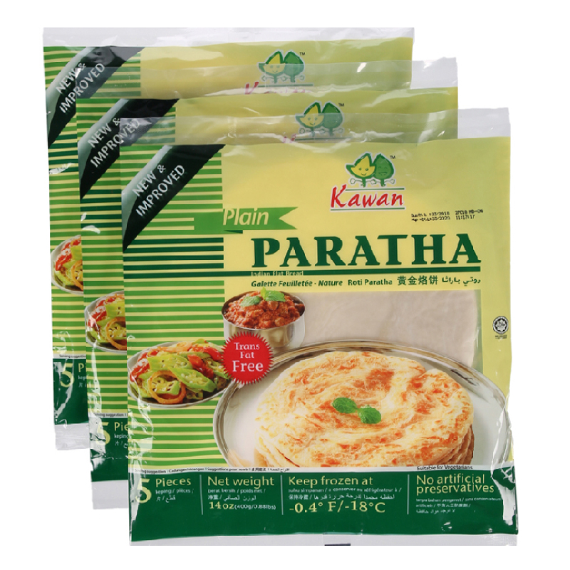 KG FZ PARATHA PLAIN 5PC 3X400GM