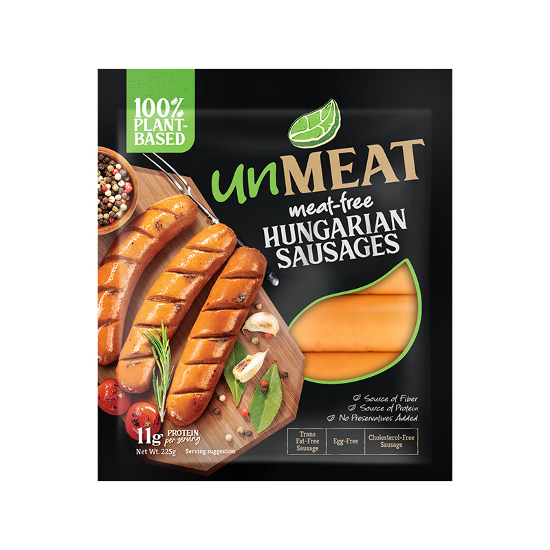 HALDIRAMS  UNMEAT MEAT FREE HUNGARIAN SAUSAGES 225GM