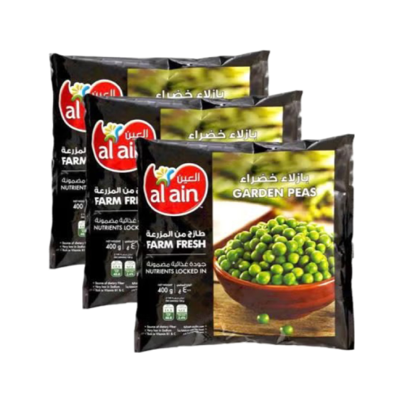 AL AIN GREEN PEAS 3x400GM