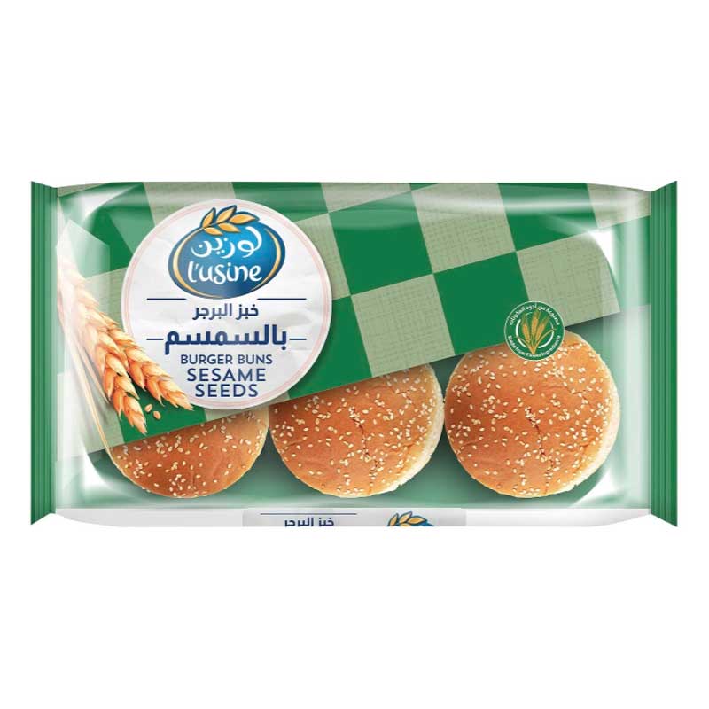 LUSINE BUN BURGER SESAME SEEDS 400GM