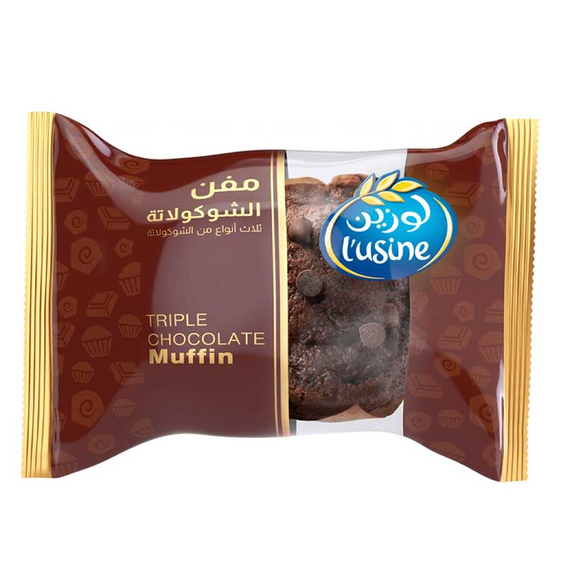 LUSINE TRIPLE CHOCOLATE MUFFIN 60GM
