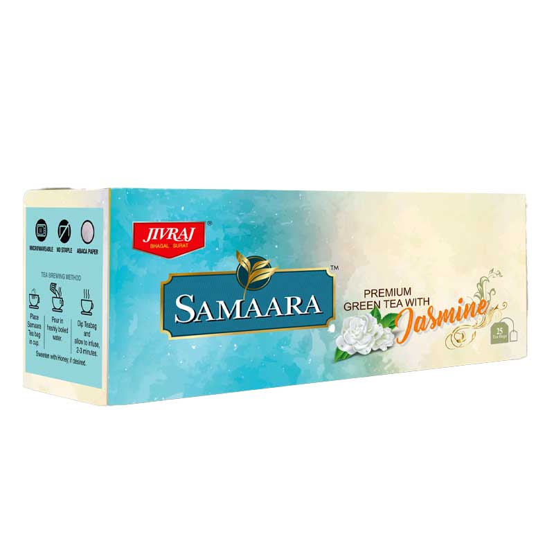 SAMAARA PREMIUM GREEN TEA JASMINE FLVR  25BAGS 50GM