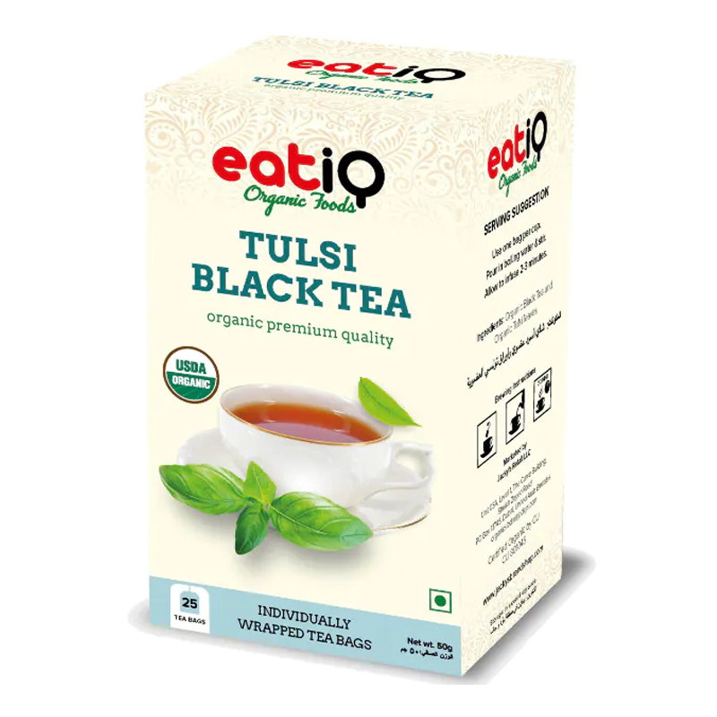 EATIQ ORGANIC  BLACK TEA TULSI  50GM