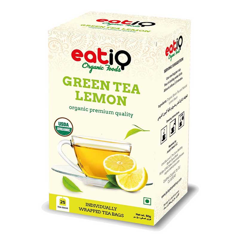 EATIQ ORGANIC  GREEN TEA LEMON  50GM