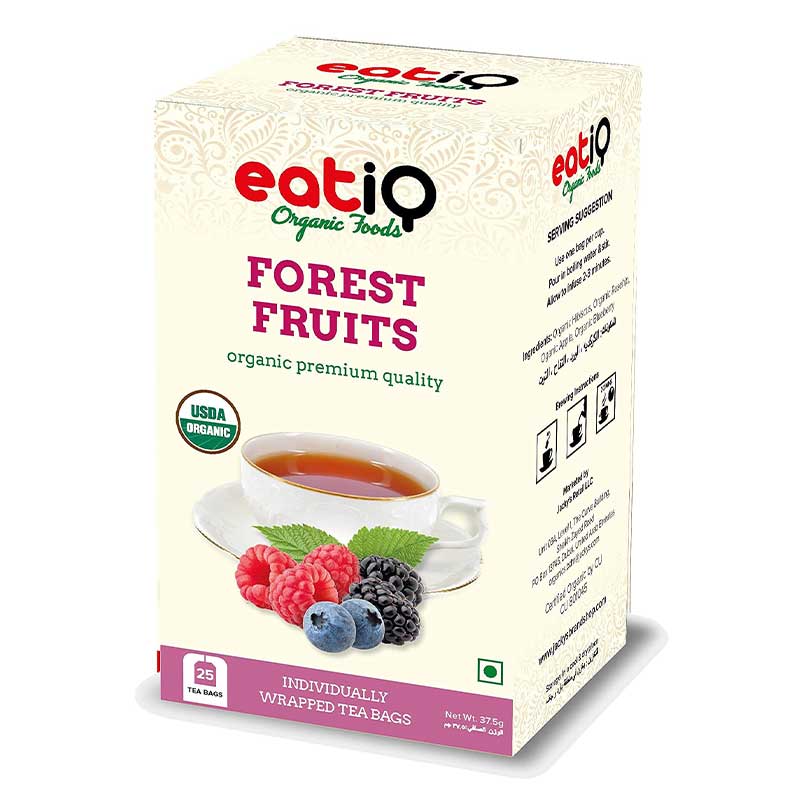 EATIQ ORGANIC  GREEN TEA FOREST FRUIT 50GM